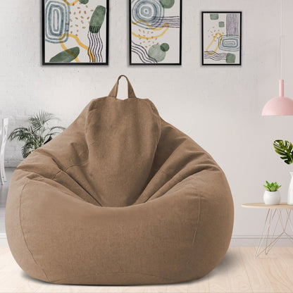 Luxury Linen Bean Bag Cover – Ergonomic Soft Lounge Seating