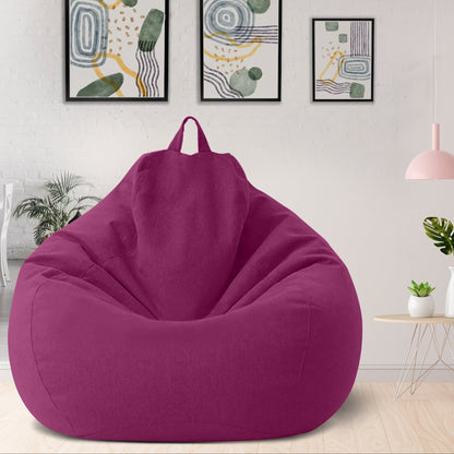 Luxury Linen Bean Bag Cover – Ergonomic Soft Lounge Seating