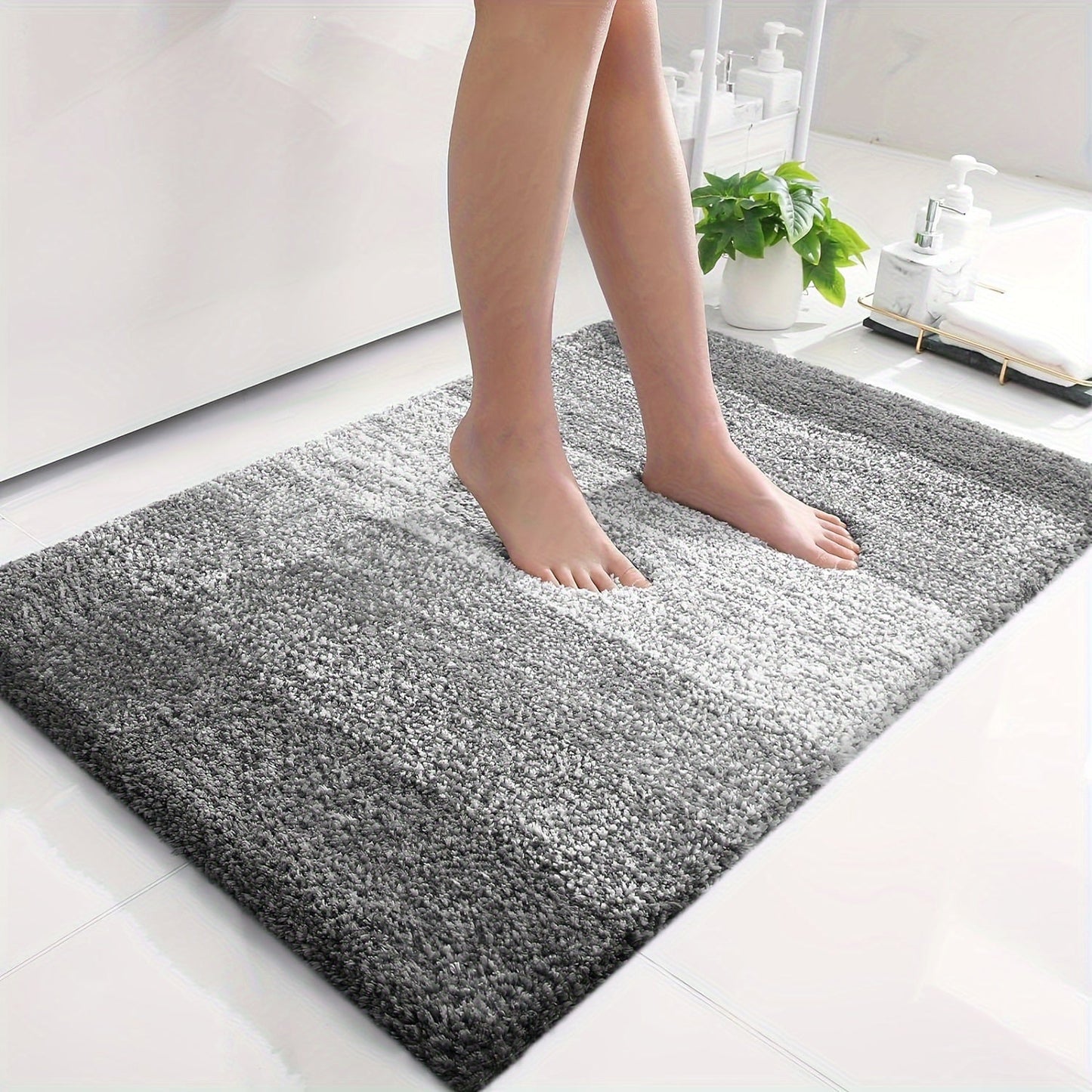 Luxury Microfibre Bath Mat Ultra Soft Non Slip Washable Bathroom Rug