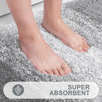 Luxury Microfibre Bath Mat Ultra Soft Non Slip Washable Bathroom Rug