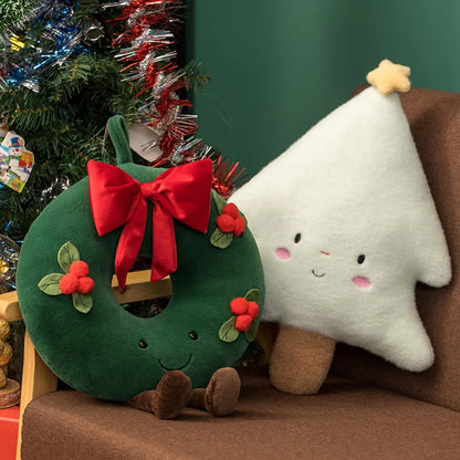 Magical Christmas Gingerbread Plush Toy Soft Fluffy Holiday Cushion