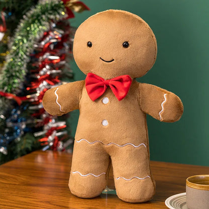 Magical Christmas Gingerbread Plush Toy Soft Fluffy Holiday Cushion