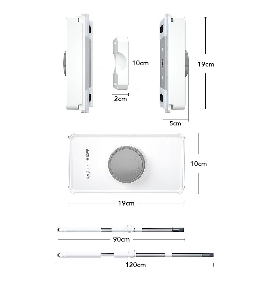 MagnaSweep Dual Sided Magnetic Window Cleaner with Telescopic Handle