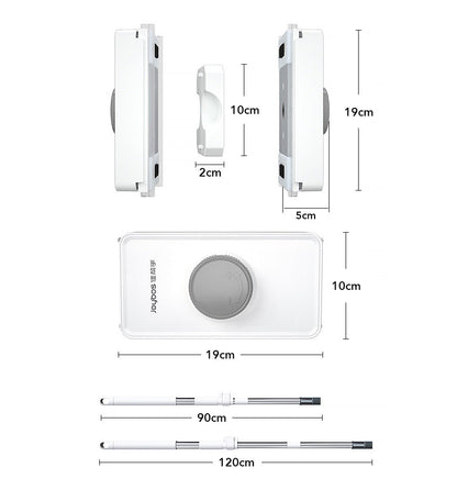 MagnaSweep Dual Sided Magnetic Window Cleaner with Telescopic Handle
