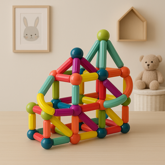 Bloques de construcción magnéticos STEM, set de construcción para niños