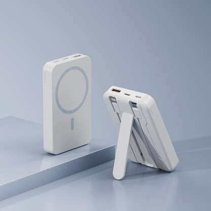 Magnetische draadloze powerbank, 10000mAh, draagbare oplader met standaard