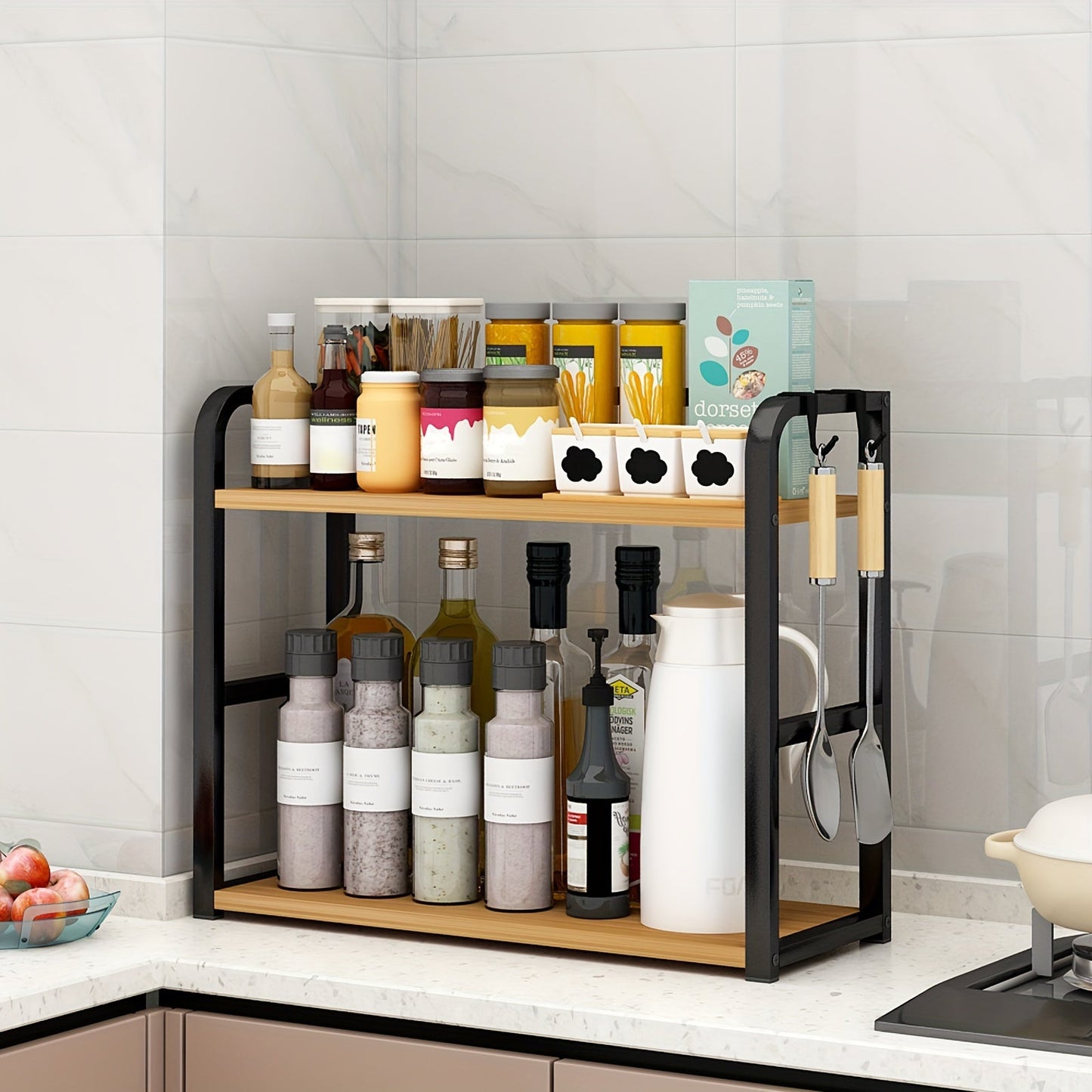 Mara Stainless Steel Kitchen Storage Rack for Spices and Kitchen Essentials