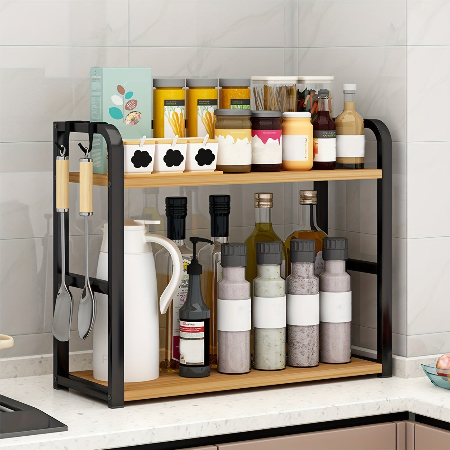 Mara Stainless Steel Kitchen Storage Rack for Spices and Kitchen Essentials