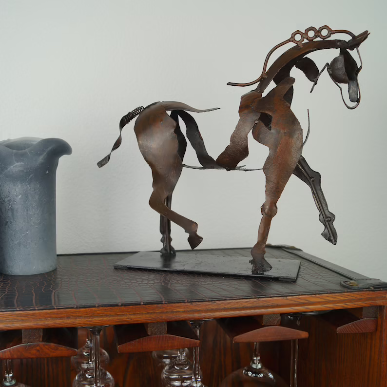 MareMetal Handmade Metal Horse Sculpture Decorative Art Piece