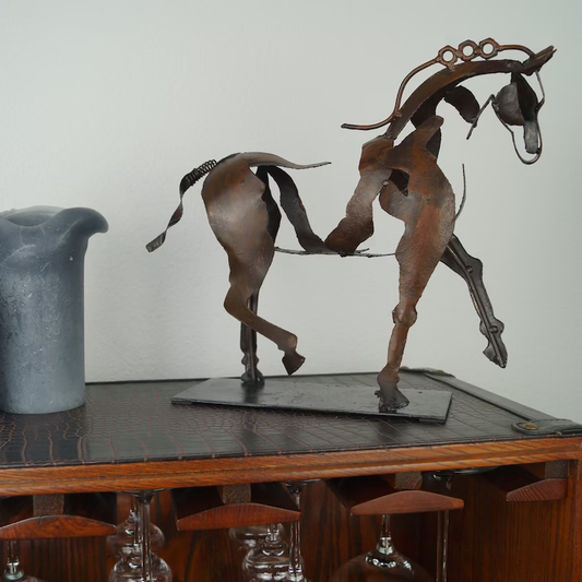 MareMetal Handmade Metal Horse Sculpture Decorative Art Piece