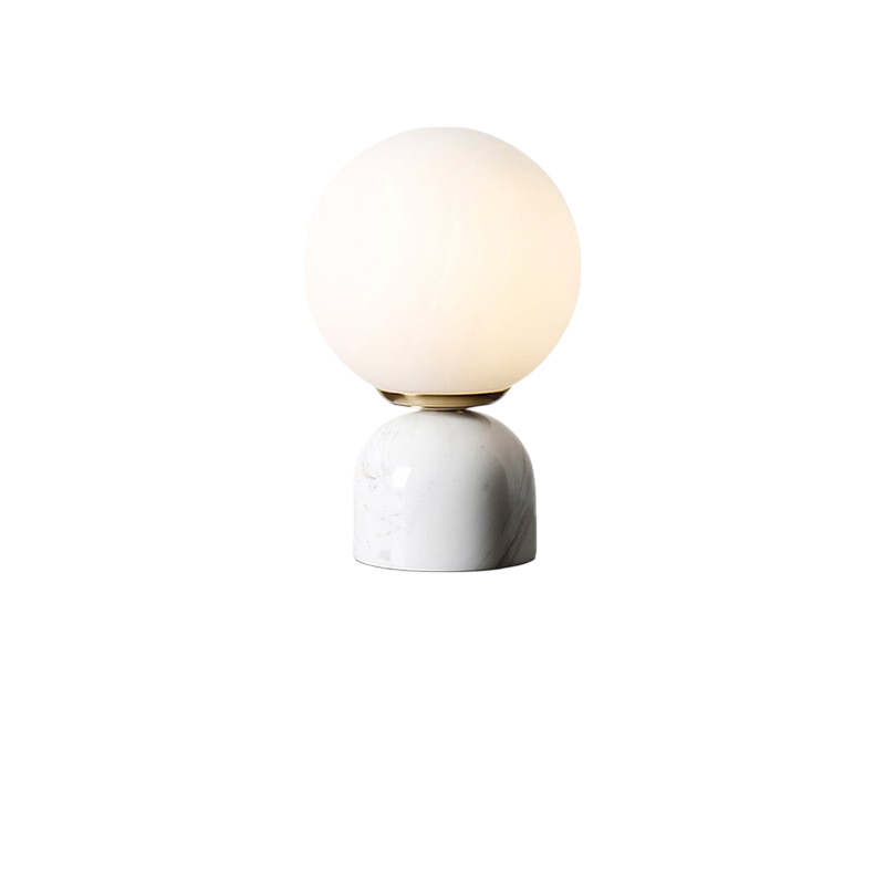 Marnor Marble Table Lamp with Glass Shade Minimalist Ambient Lighting