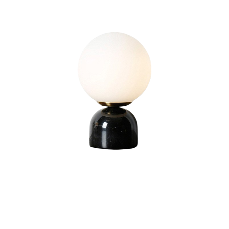 Marnor Marble Table Lamp with Glass Shade Minimalist Ambient Lighting