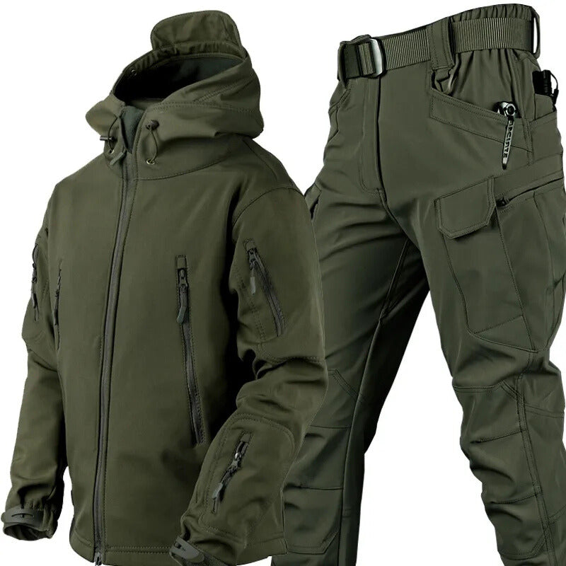 Waterproof Outdoor Set with Fleece Lining and Multiple Pockets