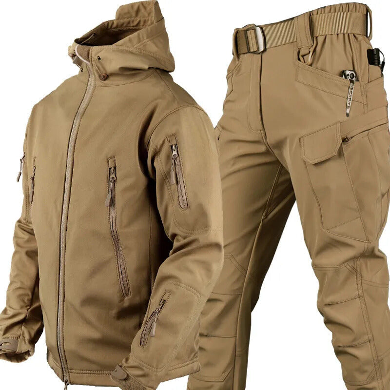 Waterproof Outdoor Set with Fleece Lining and Multiple Pockets