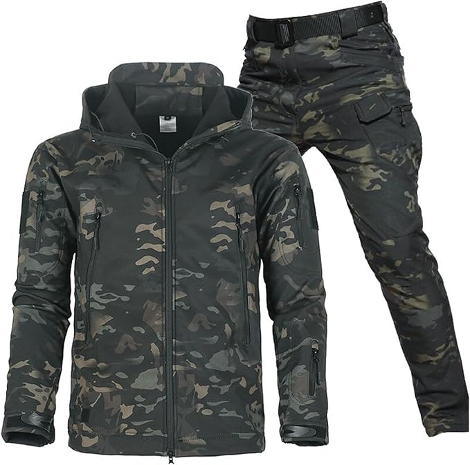 Waterproof Outdoor Set with Fleece Lining and Multiple Pockets