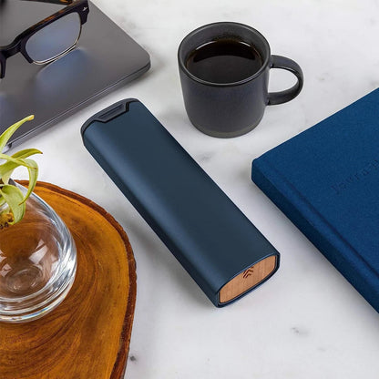 MediEase Weekly Pill Organizer Wooden Aluminum Pill Box
