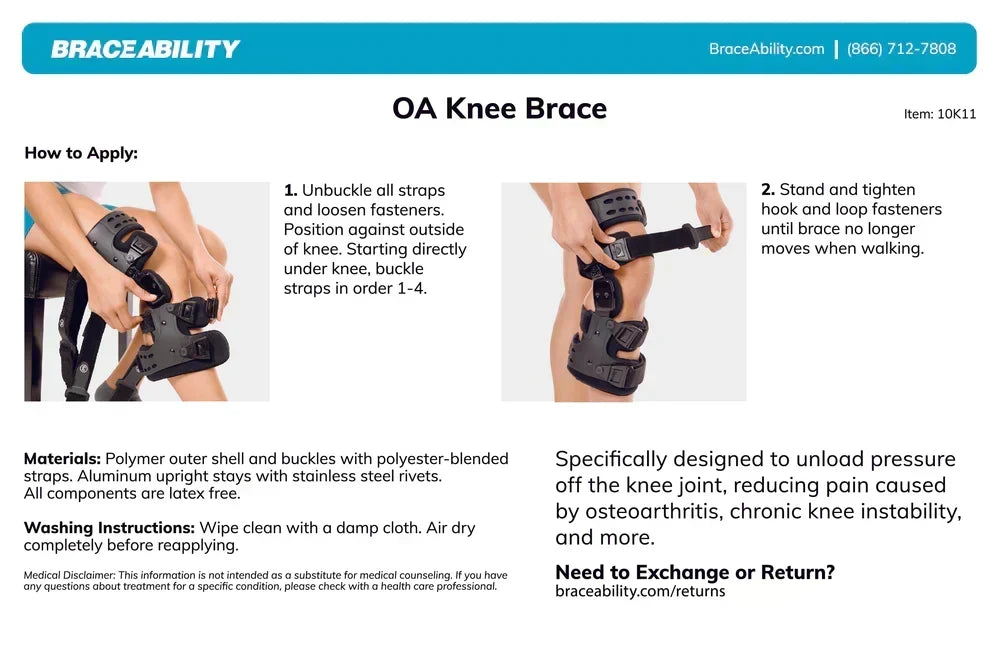 Men's Adjustable Unloader Knee Brace with Hinged Support