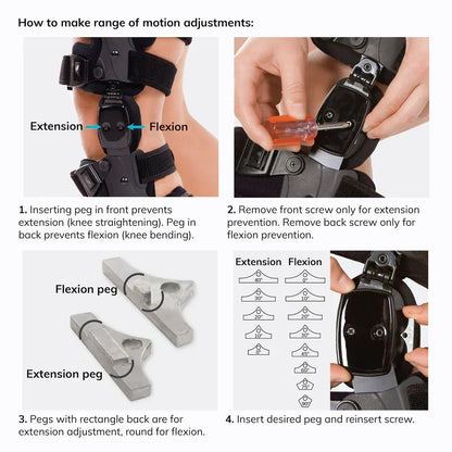 Men's Adjustable Unloader Knee Brace with Hinged Support