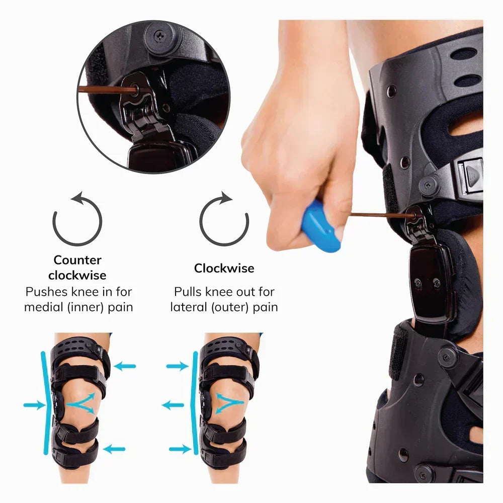Men's Adjustable Unloader Knee Brace with Hinged Support