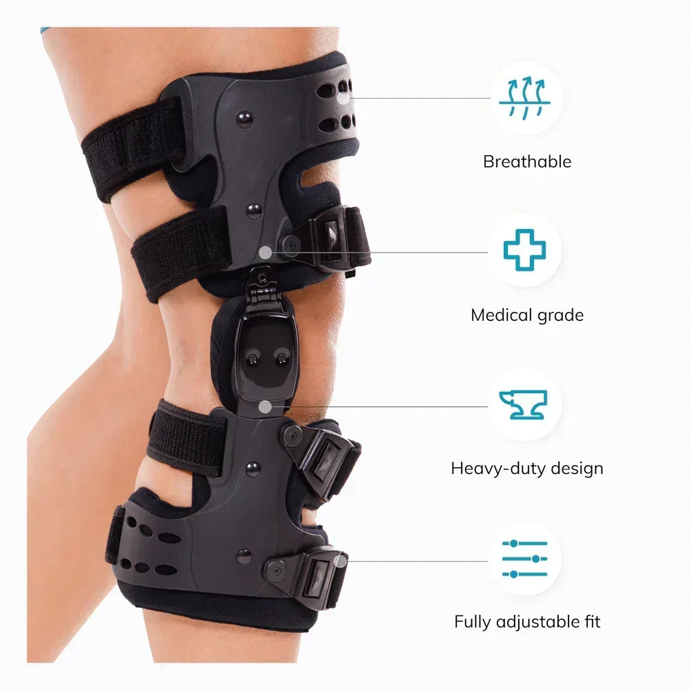 Men's Adjustable Unloader Knee Brace with Hinged Support
