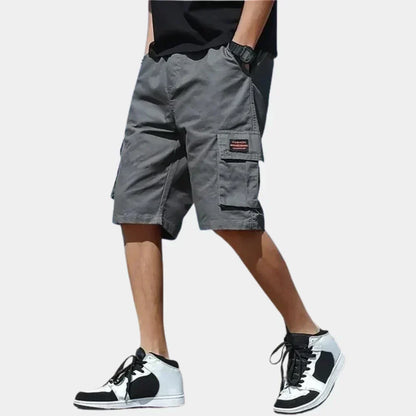 Men’s Cotton Cargo Shorts Loose Fit with Multiple Pockets