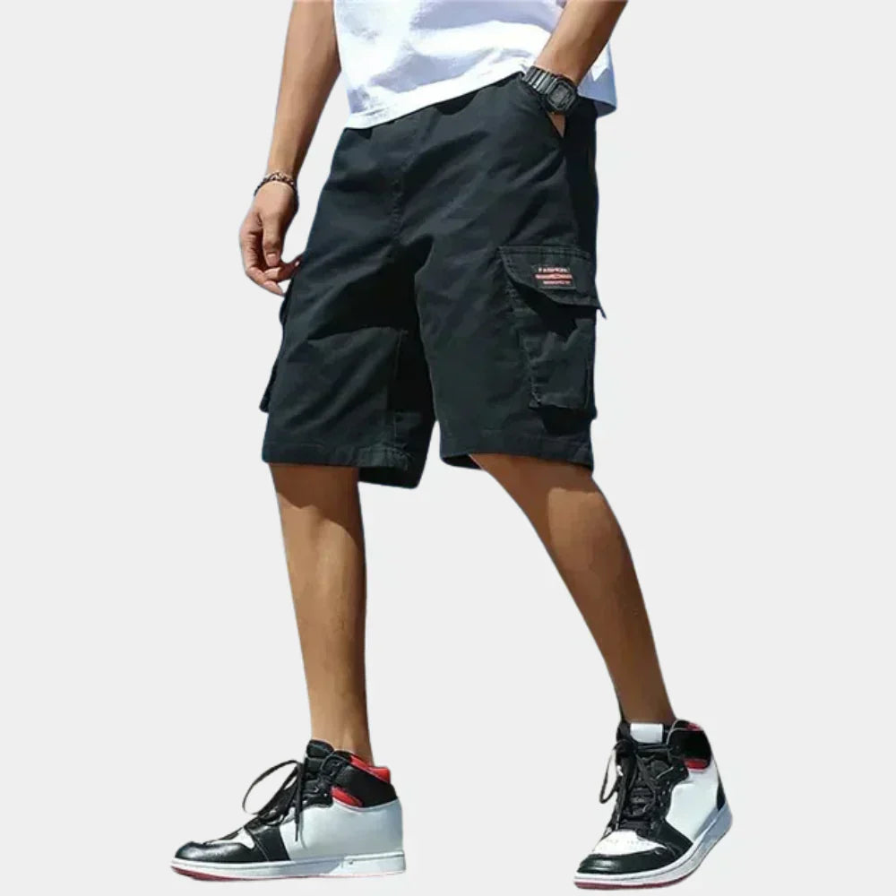 Men’s Cotton Cargo Shorts Loose Fit with Multiple Pockets