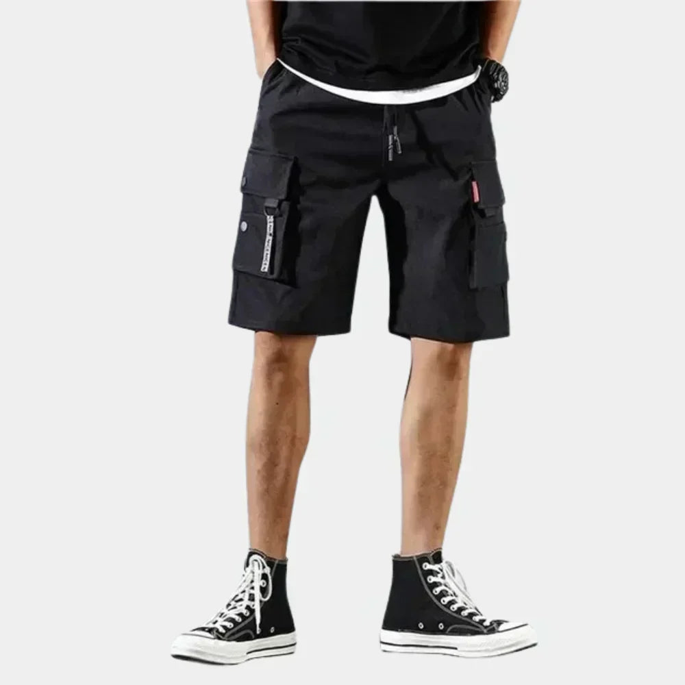 Men’s Cotton Cargo Shorts Loose Fit with Multiple Pockets
