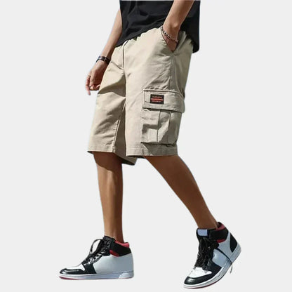 Men’s Cotton Cargo Shorts Loose Fit with Multiple Pockets