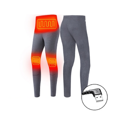 Ropa interior térmica eléctrica larga para hombre, con alimentación USB, costuras planas y diseño base para el invierno