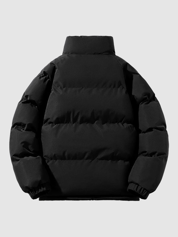 Men's Fleece Lined Puffer Jacket Warm Lightweight Winter Outerwear