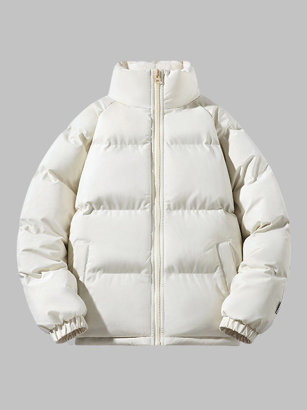 Men's Fleece Lined Puffer Jacket Warm Lightweight Winter Outerwear