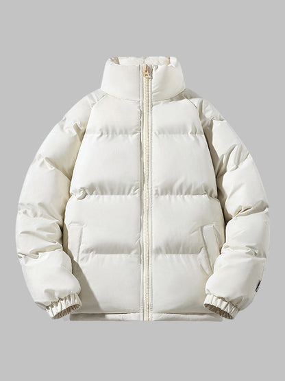 Men's Fleece Lined Puffer Jacket Warm Lightweight Winter Outerwear