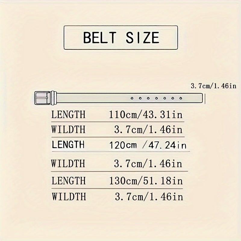 Men’s Genuine Leather Belt – Automatic Buckle Adjustable Cowhide Belt