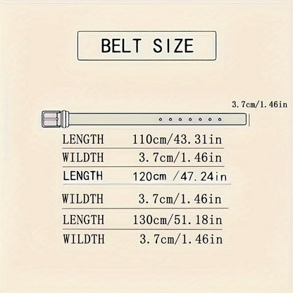 Men’s Genuine Leather Belt – Automatic Buckle Adjustable Cowhide Belt