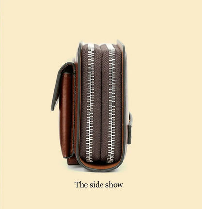 Men’s Leather Clutch Wallet Spacious Organizer Bag