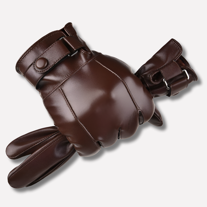 Men's Leather Winter Gloves with Insulated Lining