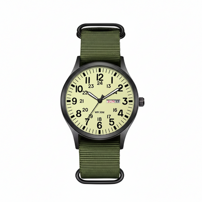 Men's Outdoor Watch with Water-Resistant Stainless Steel Case