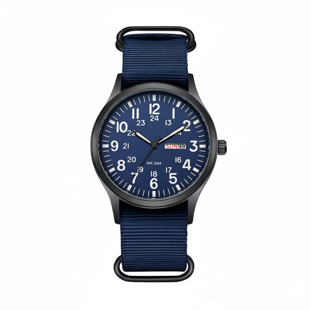 Men's Outdoor Watch with Water-Resistant Stainless Steel Case