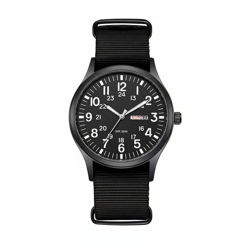 Men's Outdoor Watch with Water-Resistant Stainless Steel Case
