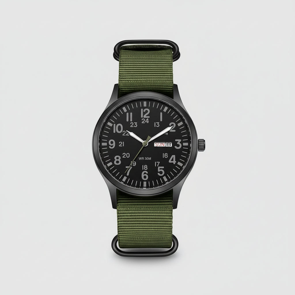 Men's Outdoor Watch with Water-Resistant Stainless Steel Case