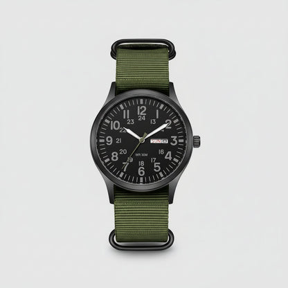 Men's Outdoor Watch with Water-Resistant Stainless Steel Case
