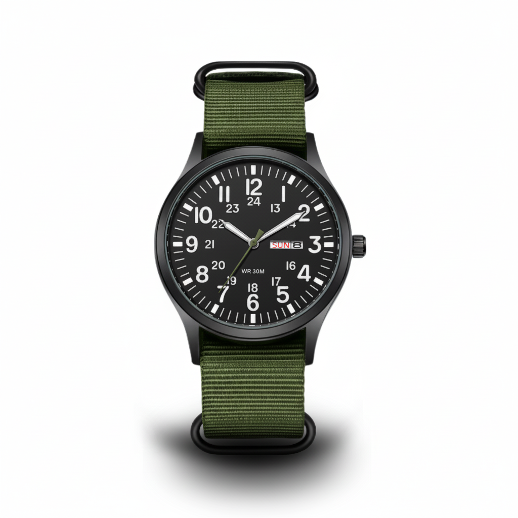 Men's Outdoor Watch with Water-Resistant Stainless Steel Case
