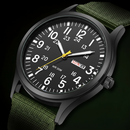 Men's Outdoor Watch with Water-Resistant Stainless Steel Case