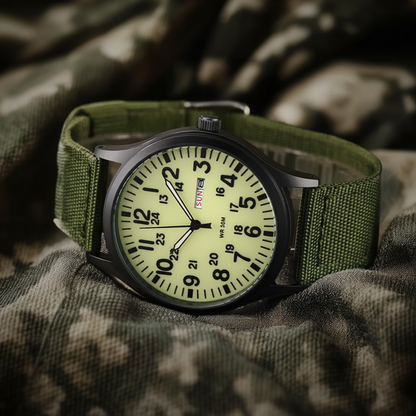 Men's Outdoor Watch with Water-Resistant Stainless Steel Case