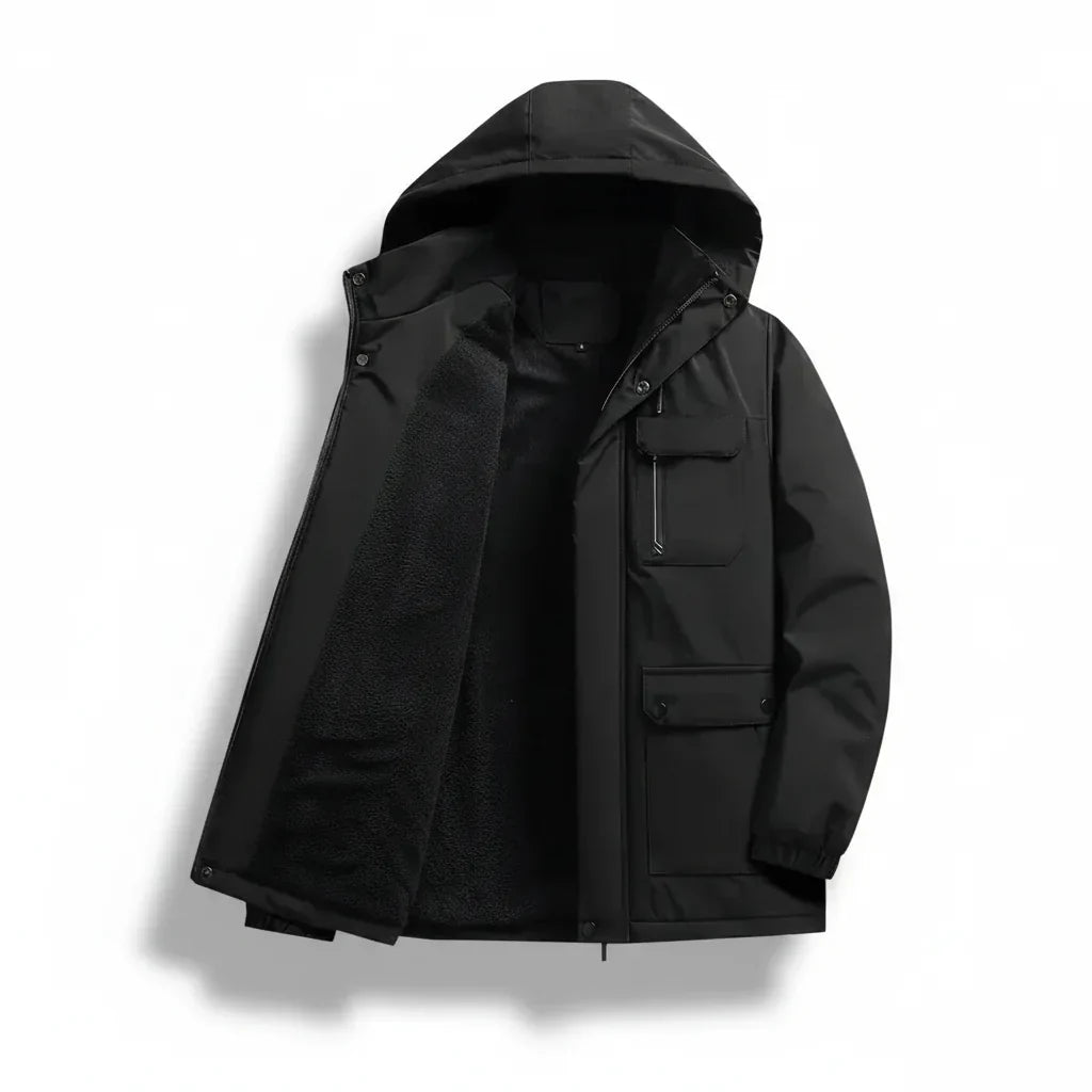 Veste d’hiver matelassée pour homme, coupe ajustée, imperméable, manteau chaud pour l’extérieur