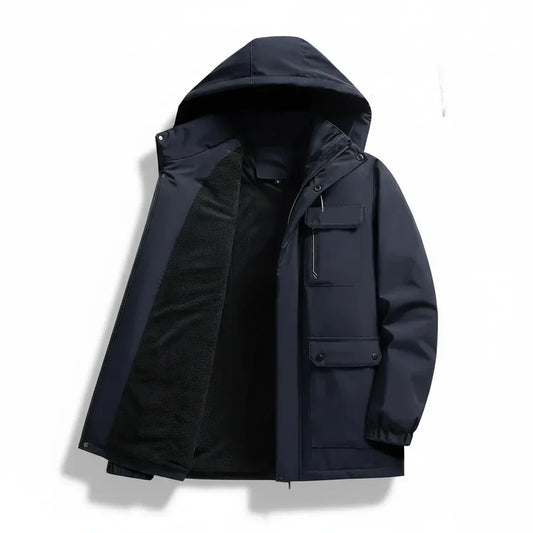 Giacca invernale da uomo trapuntata, vestibilità slim, impermeabile, cappotto caldo per attività all'aperto