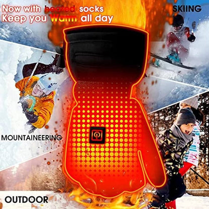 Men’s Rechargeable Heated Gloves Three Heat Levels Winter Outdoor Handwear