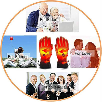 Men’s Rechargeable Heated Gloves Three Heat Levels Winter Outdoor Handwear