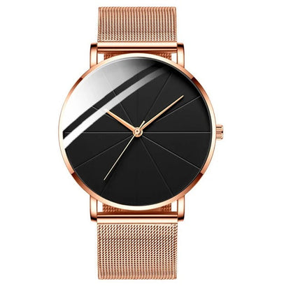 Men's Stainless Steel Watch with Bold Dial Details