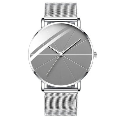 Men's Stainless Steel Watch with Bold Dial Details